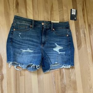 Universal Thread Dark Blue Distressed Jean Shorts